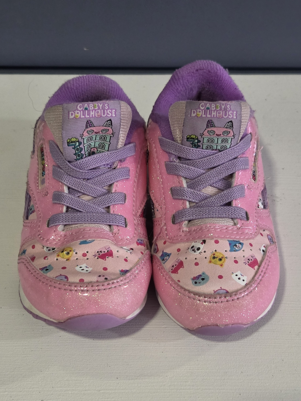 Gabby's Dollhouse Pink Glitter Shoes Toddler Size 7